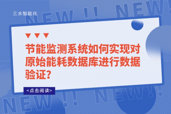 節(jié)能監(jiān)測系統(tǒng)如何實(shí)現(xiàn)對(duì)原始能耗數(shù)據(jù)庫進(jìn)行數(shù)據(jù)驗(yàn)證？